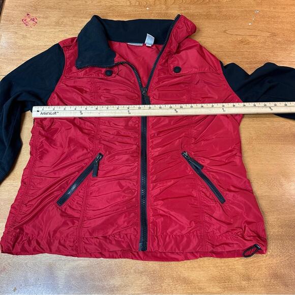 Zenergy By Chico’s Women’s Sz 1 US 8 M 3/4 Sleeve Full Zip Jacket Pockets Casual - Picture 8 of 11